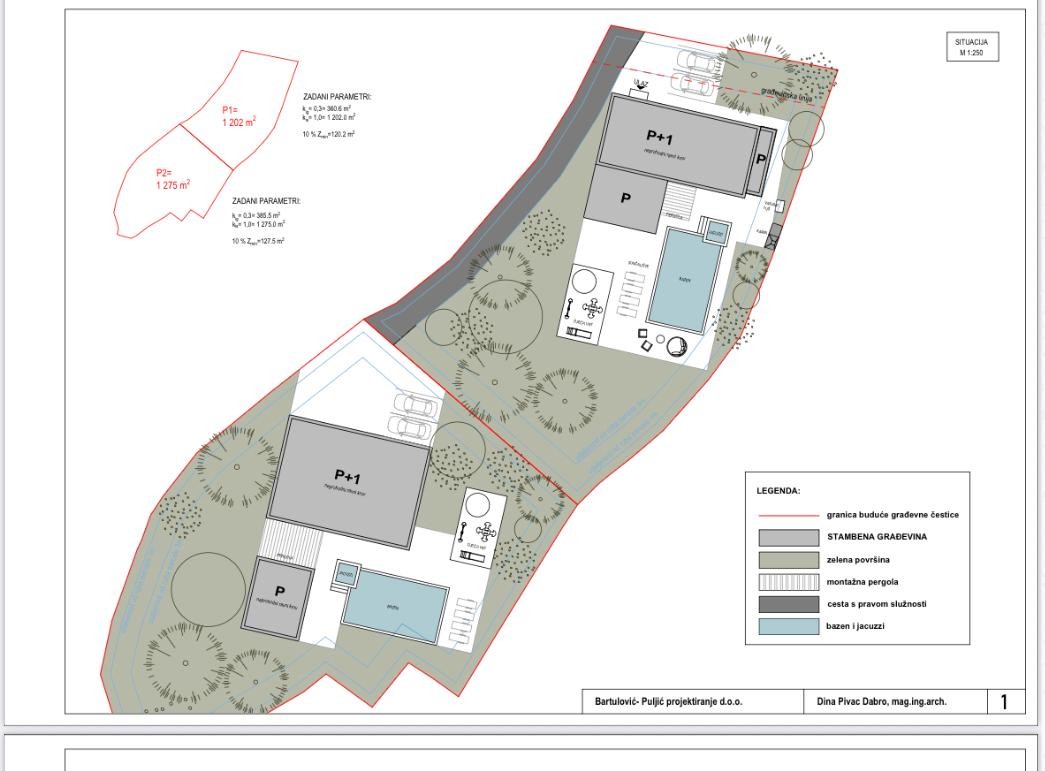 Građevinsko zemljište – Šumet (Općina Proložac), 2478 m2 (746 m2, 746 m2, 726 m2) – 15
